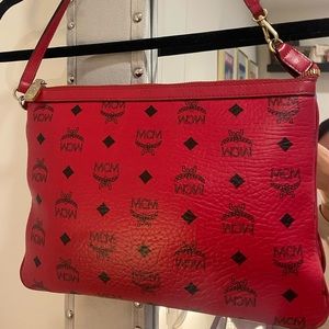 MCM red purse